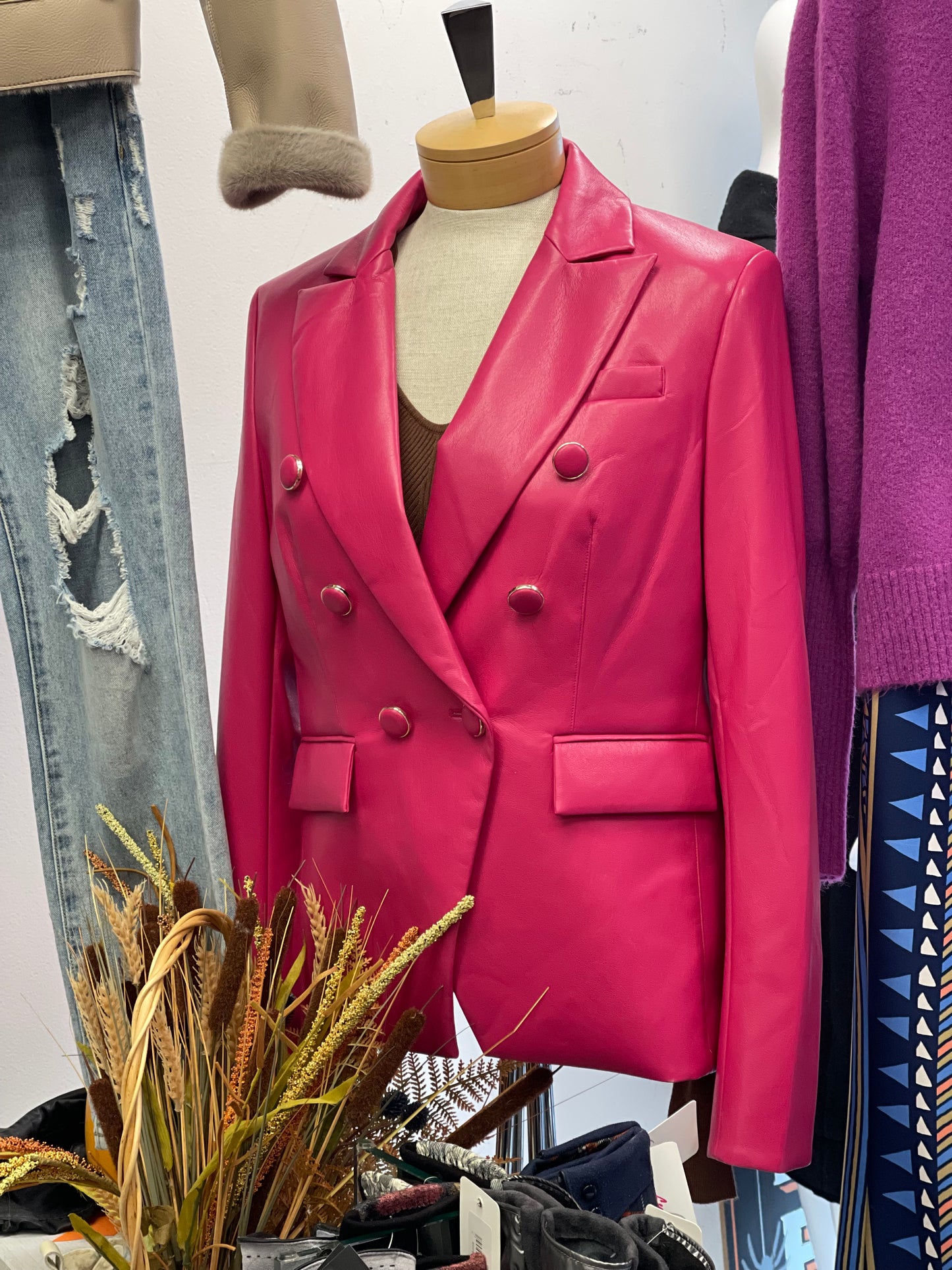 Hot Pink Blazer Jacket