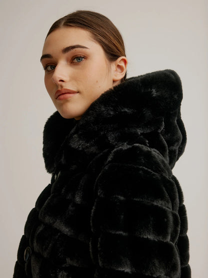 Reversible Vegan Fur Coat