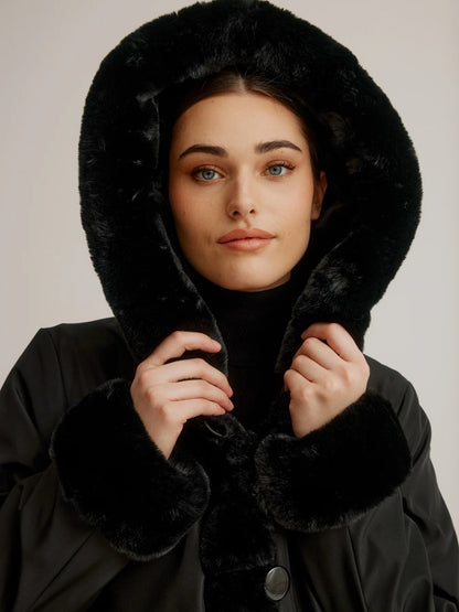 Reversible Vegan Fur Coat