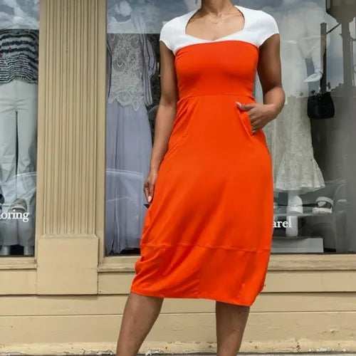 Orange Convertible Skirt/Dress