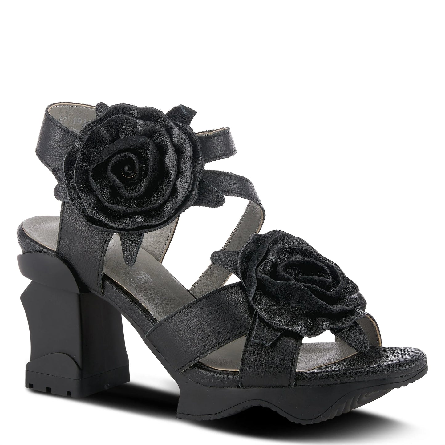 L'Artiste Shelly Black Ankle Strap Sandal