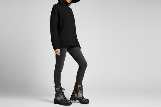 Blum Grey Studded Boots