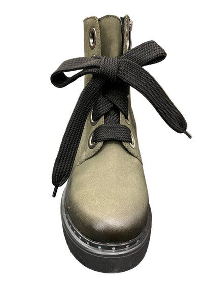 Green OLI Combat Boots