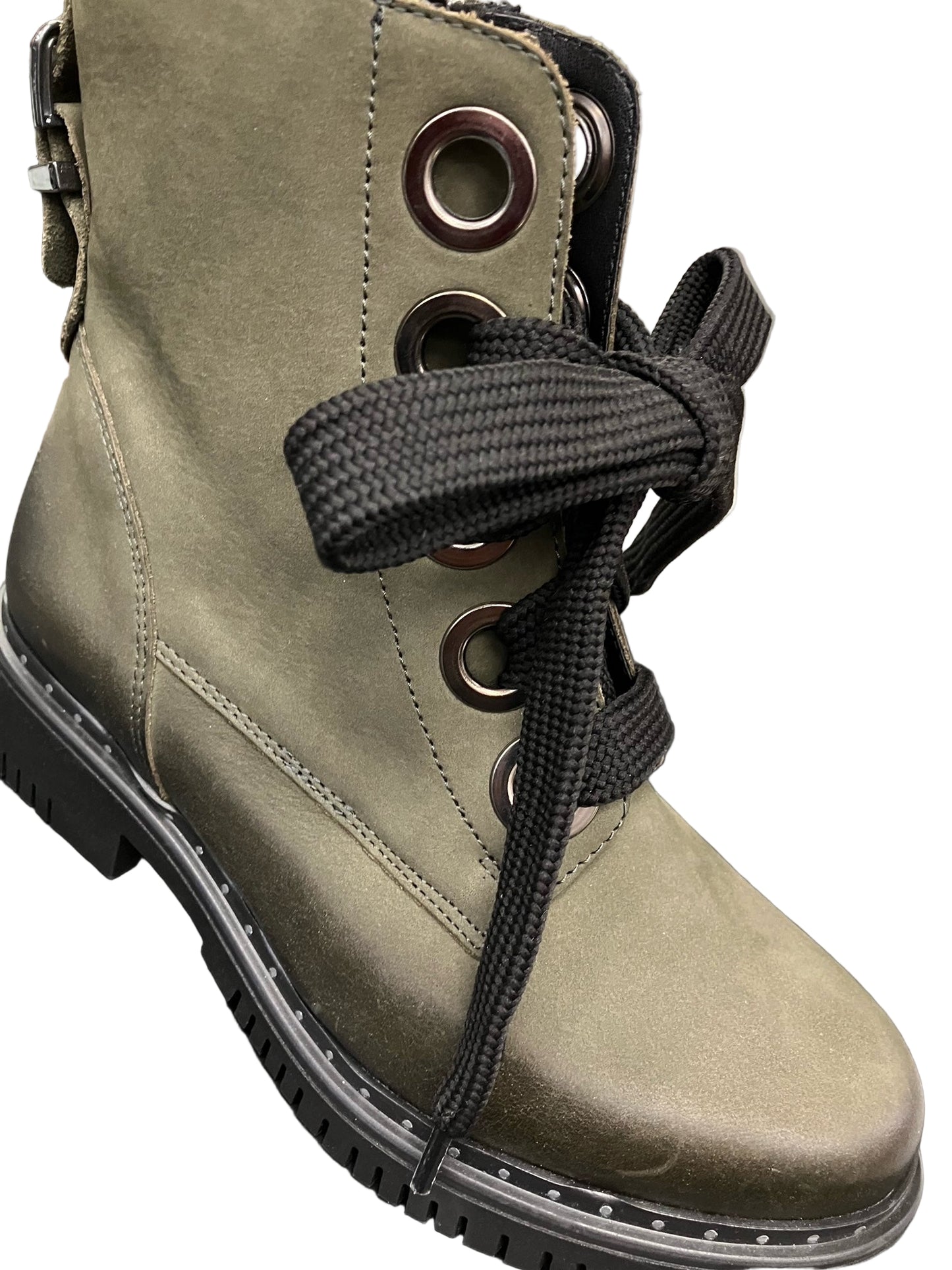 Green OLI Combat Boots