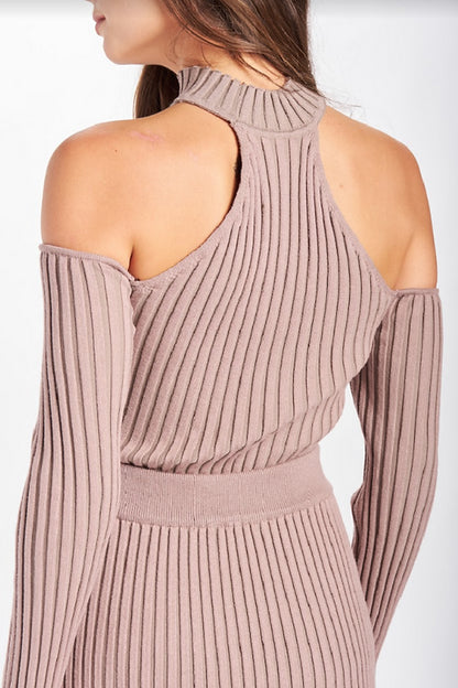 Ribbed Halter Top Sweater
